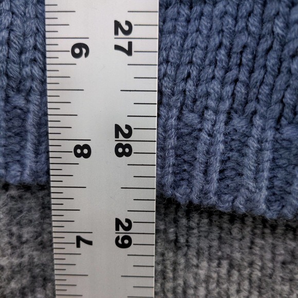 LC Lauren Conrad Women's Braided Sleeve Sweater XL Blue Metallic Mayhem W/Tags - Picture 13 of 14